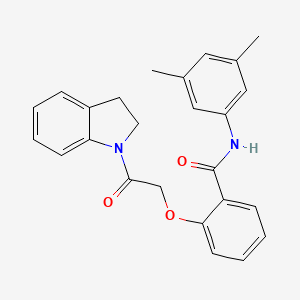 2-[2-(2,3-dihydroindol-1-yl)-2-oxoethoxy]-N-(3,5-dimethylphenyl)benzamide