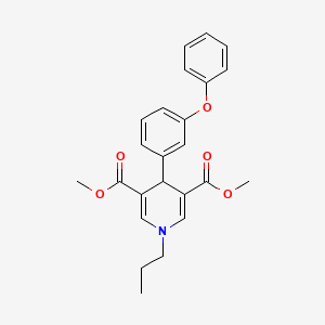 molecular formula C24H25NO5 B3513894 dimethyl 4-(3-phenoxyphenyl)-1-propyl-1,4-dihydro-3,5-pyridinedicarboxylate 