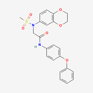 N~2~-(2,3-dihydro-1,4-benzodioxin-6-yl)-N~2~-(methylsulfonyl)-N-(4-phenoxyphenyl)glycinamide