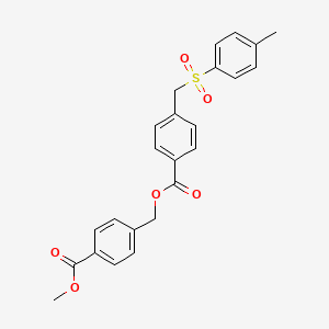 molecular formula C24H22O6S B3513974 4-(methoxycarbonyl)benzyl 4-{[(4-methylphenyl)sulfonyl]methyl}benzoate 