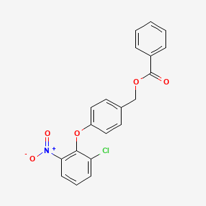 molecular formula C20H14ClNO5 B3514002 4-(2-chloro-6-nitrophenoxy)benzyl benzoate 