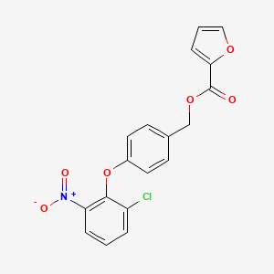 4-(2-chloro-6-nitrophenoxy)benzyl 2-furoate