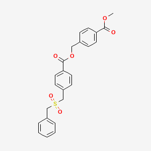 molecular formula C24H22O6S B3514014 4-(methoxycarbonyl)benzyl 4-[(benzylsulfonyl)methyl]benzoate 