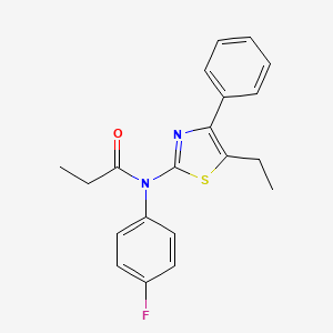 N-(5-ethyl-4-phenyl-1,3-thiazol-2-yl)-N-(4-fluorophenyl)propanamide