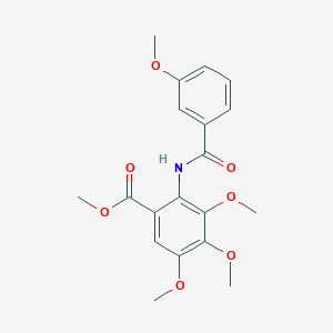 molecular formula C19H21NO7 B3514016 methyl 3,4,5-trimethoxy-2-[(3-methoxybenzoyl)amino]benzoate 