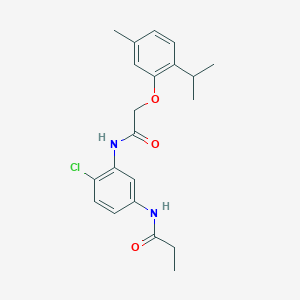 N-(4-chloro-3-{[(2-isopropyl-5-methylphenoxy)acetyl]amino}phenyl)propanamide