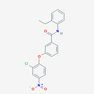 molecular formula C21H17ClN2O4 B3514032 3-(2-chloro-4-nitrophenoxy)-N-(2-ethylphenyl)benzamide 