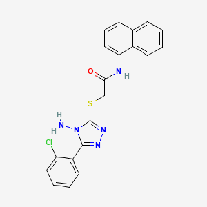 2-{[4-amino-5-(2-chlorophenyl)-4H-1,2,4-triazol-3-yl]sulfanyl}-N-(naphthalen-1-yl)acetamide