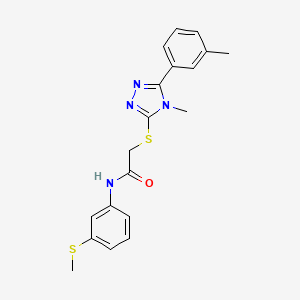 2-{[4-methyl-5-(3-methylphenyl)-4H-1,2,4-triazol-3-yl]sulfanyl}-N-[3-(methylsulfanyl)phenyl]acetamide