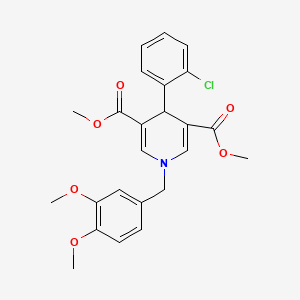 3,5-DIMETHYL 4-(2-CHLOROPHENYL)-1-[(3,4-DIMETHOXYPHENYL)METHYL]-1,4-DIHYDROPYRIDINE-3,5-DICARBOXYLATE