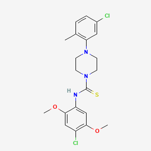 N-(4-chloro-2,5-dimethoxyphenyl)-4-(5-chloro-2-methylphenyl)piperazine-1-carbothioamide