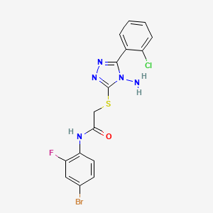 2-{[4-amino-5-(2-chlorophenyl)-4H-1,2,4-triazol-3-yl]sulfanyl}-N-(4-bromo-2-fluorophenyl)acetamide