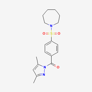 1-({4-[(3,5-dimethyl-1H-pyrazol-1-yl)carbonyl]phenyl}sulfonyl)azepane