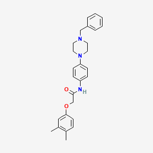 molecular formula C27H31N3O2 B3514162 N-[4-(4-benzylpiperazin-1-yl)phenyl]-2-(3,4-dimethylphenoxy)acetamide 