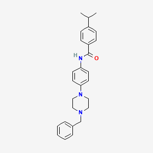 molecular formula C27H31N3O B3514172 N-[4-(4-benzyl-1-piperazinyl)phenyl]-4-isopropylbenzamide 