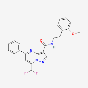 molecular formula C23H20F2N4O2 B3514193 7-(difluoromethyl)-N-[2-(2-methoxyphenyl)ethyl]-5-phenylpyrazolo[1,5-a]pyrimidine-3-carboxamide 