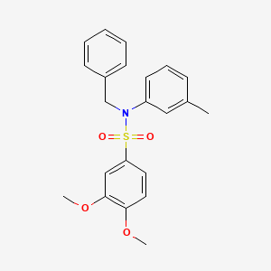 N-benzyl-3,4-dimethoxy-N-(3-methylphenyl)benzenesulfonamide