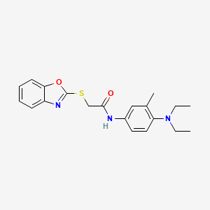 2-(1,3-benzoxazol-2-ylsulfanyl)-N-[4-(diethylamino)-3-methylphenyl]acetamide