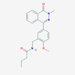 N-[2-methoxy-5-(3-methyl-4-oxo-3,4-dihydrophthalazin-1-yl)benzyl]butanamide