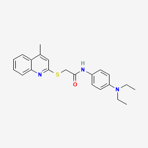 molecular formula C22H25N3OS B3514217 N-[4-(diethylamino)phenyl]-2-(4-methylquinolin-2-yl)sulfanylacetamide 