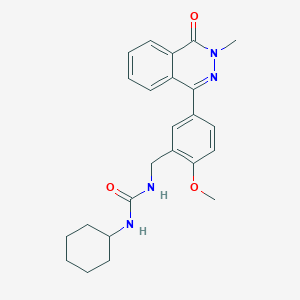 molecular formula C24H28N4O3 B3514220 N-cyclohexyl-N'-[2-methoxy-5-(3-methyl-4-oxo-3,4-dihydro-1-phthalazinyl)benzyl]urea 