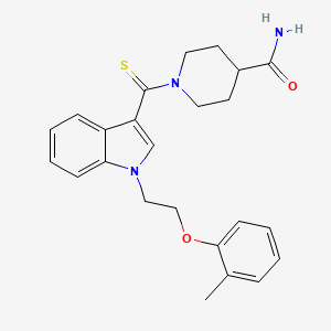 1-({1-[2-(2-methylphenoxy)ethyl]-1H-indol-3-yl}carbonothioyl)-4-piperidinecarboxamide