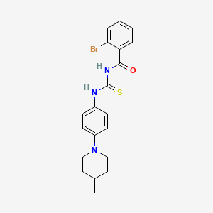 2-bromo-N-{[4-(4-methylpiperidin-1-yl)phenyl]carbamothioyl}benzamide