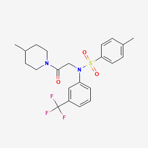 4-Methyl-N-[2-(4-methyl-piperidin-1-yl)-2-oxo-ethyl]-N-(3-trifluoromethyl-phenyl)-benzenesulfonamide