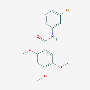 molecular formula C16H16BrNO4 B3514302 N-(3-bromophenyl)-2,4,5-trimethoxybenzamide 