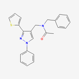 N-benzyl-N-{[1-phenyl-3-(2-thienyl)-1H-pyrazol-4-yl]methyl}acetamide