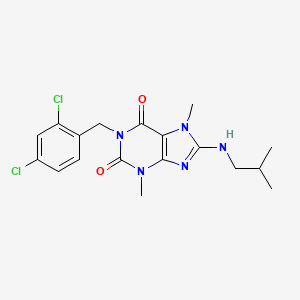 1-[(2,4-DICHLOROPHENYL)METHYL]-3,7-DIMETHYL-8-[(2-METHYLPROPYL)AMINO]-2,3,6,7-TETRAHYDRO-1H-PURINE-2,6-DIONE