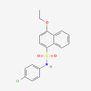 molecular formula C18H16ClNO3S B3514358 N-(4-chlorophenyl)-4-ethoxynaphthalene-1-sulfonamide 