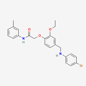 2-(4-{[(4-bromophenyl)amino]methyl}-2-ethoxyphenoxy)-N-(3-methylphenyl)acetamide