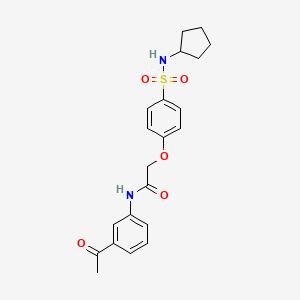 N-(3-acetylphenyl)-2-[4-(cyclopentylsulfamoyl)phenoxy]acetamide