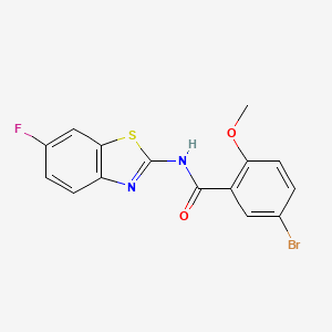 molecular formula C15H10BrFN2O2S B3514426 5-BROMO-N-(6-FLUORO-13-BENZOTHIAZOL-2-YL)-2-METHOXYBENZAMIDE 