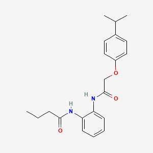 molecular formula C21H26N2O3 B3514436 N-[2-[[2-(4-propan-2-ylphenoxy)acetyl]amino]phenyl]butanamide 