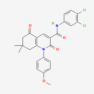 N-(3,4-dichlorophenyl)-1-(4-methoxyphenyl)-7,7-dimethyl-2,5-dioxo-1,2,5,6,7,8-hexahydroquinoline-3-carboxamide