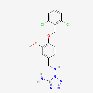 molecular formula C16H16Cl2N6O2 B3514446 N~1~-{4-[(2,6-dichlorobenzyl)oxy]-3-methoxybenzyl}-1H-tetrazole-1,5-diamine 