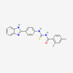 N-[[4-(1H-benzimidazol-2-yl)phenyl]carbamothioyl]-2,4-dimethylbenzamide