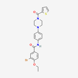 molecular formula C24H24BrN3O3S B3514462 3-bromo-4-ethoxy-N-{4-[4-(2-thienylcarbonyl)-1-piperazinyl]phenyl}benzamide 