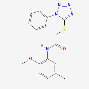 N-(2-methoxy-5-methylphenyl)-2-[(1-phenyl-1H-tetrazol-5-yl)sulfanyl]acetamide