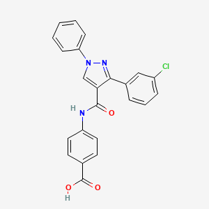 4-({[3-(3-chlorophenyl)-1-phenyl-1H-pyrazol-4-yl]carbonyl}amino)benzoic acid