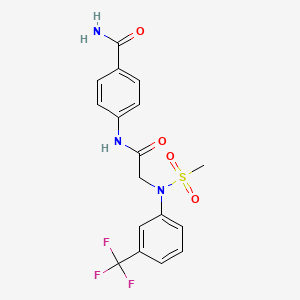 4-({N-(methylsulfonyl)-N-[3-(trifluoromethyl)phenyl]glycyl}amino)benzamide