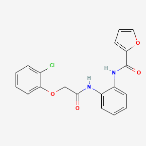 molecular formula C19H15ClN2O4 B3514485 N-(2-{[(2-chlorophenoxy)acetyl]amino}phenyl)furan-2-carboxamide 