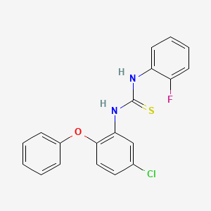 molecular formula C19H14ClFN2OS B3514527 1-(5-Chloro-2-phenoxyphenyl)-3-(2-fluorophenyl)thiourea 