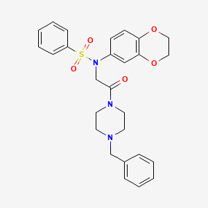 N-[2-(4-Benzyl-piperazin-1-yl)-2-oxo-ethyl]-N-(2,3-dihydro-benzo[1,4]dioxin-6-yl)-benzenesulfonamide