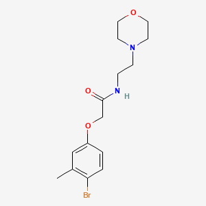 molecular formula C15H21BrN2O3 B3514545 2-(4-bromo-3-methylphenoxy)-N-[2-(4-morpholinyl)ethyl]acetamide 