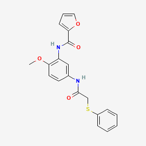 molecular formula C20H18N2O4S B3514562 N-(2-methoxy-5-{[(phenylthio)acetyl]amino}phenyl)-2-furamide 