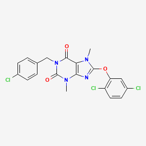 1-(4-chlorobenzyl)-8-(2,5-dichlorophenoxy)-3,7-dimethyl-3,7-dihydro-1H-purine-2,6-dione