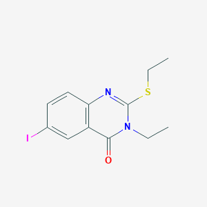 3-ethyl-2-(ethylthio)-6-iodo-4(3H)-quinazolinone